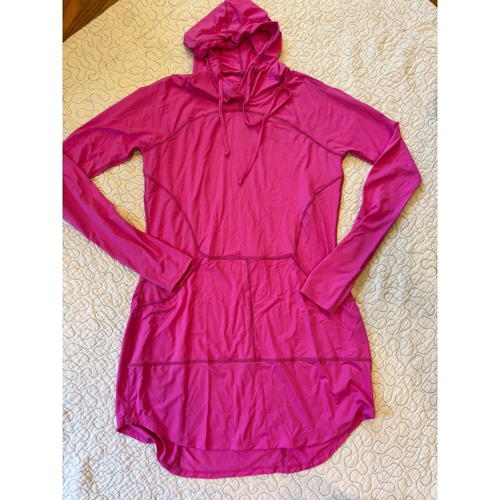 Bloquv Pink Long Sleeve Sun Protective Hoodie Dress Womens Size Small NWOT